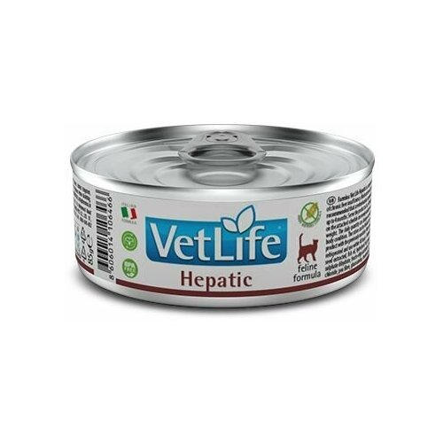 Влажный корм Farmina Vet Life Hepatic для кошек всех пород, при хронической печеночной недостаточности, Фармина Вет Лайф лечебный рацион со вкусом курицы индейки, 12шт по 85г фото