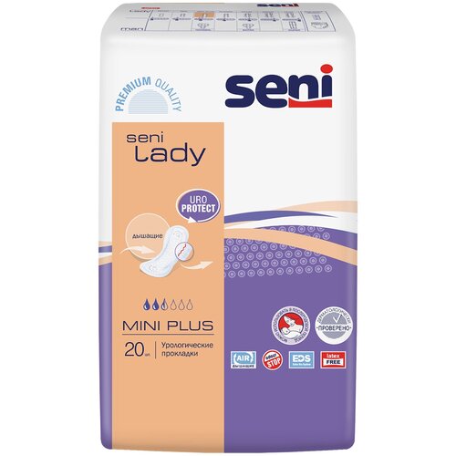 Прокладки урологические женские SENI LADY mini plus, 20 шт. фото