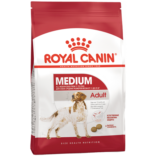 Сухой корм Royal Canin Medium Adult (Медиум Эдалт) для собак средних размеров от 12 месяцев до 7 лет, 15 кг фото