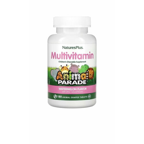 Детские Мультивитамины NATURESPLUS Multivitamin Animal Parade 180 таблеток (Арбуз) фото