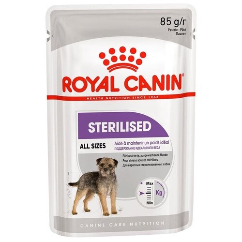 Пауч Royal Canin Sterilised All Sizes для стерилизованных собак (паштет), 12шт.*85г фото