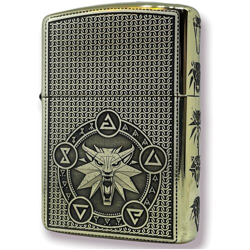 Зажигалка бензиновая Zippo(Armor) Ведьмак Кастом Латунь фото