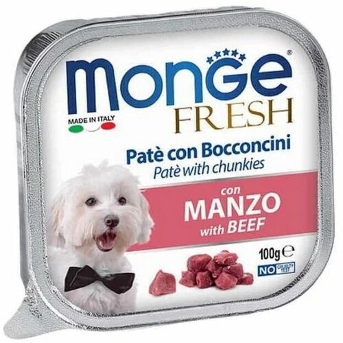 Monge Dog Fresh консервы для собак, говядина, 100г, 12 штук фото