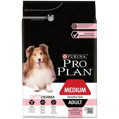 Корм Purina Pro Plan для взрослых собак с чувств. кожей с лососем и рисом Adult Sensitive, 7 кг фото