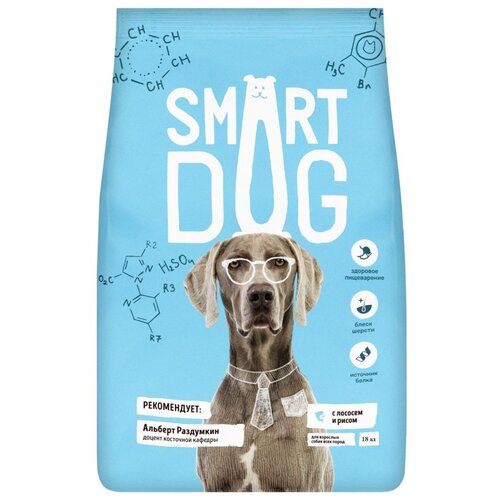 Сухой корм для собак Smart Dog лосось, с рисом 1 уп. х 1 шт. х 18000 г фото