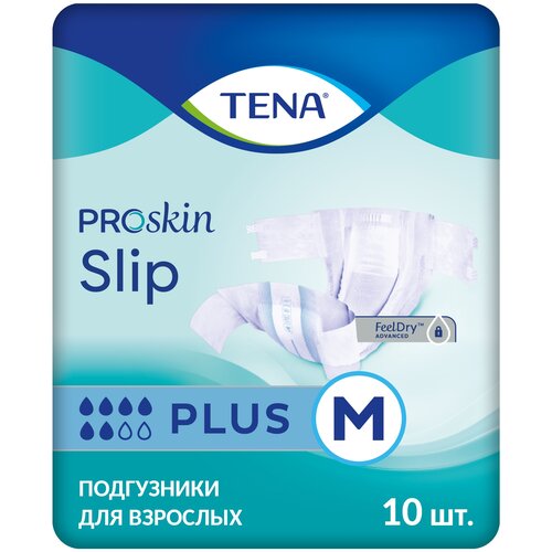 Подгузники для взрослых ТЕНА Slip Plus, M, 10 шт. фото