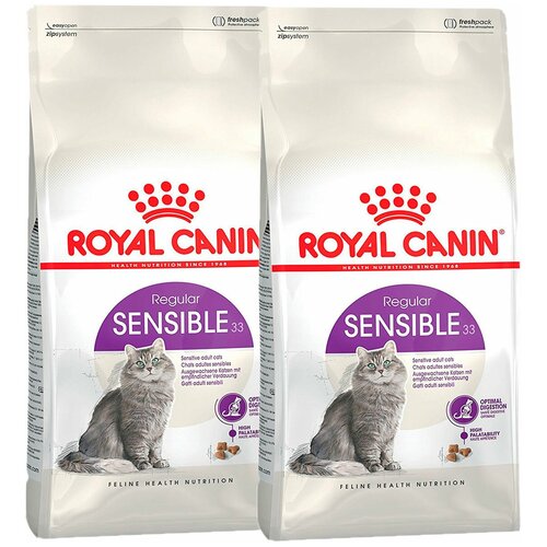 Сухой корм для кошек Royal Canin Sensible 33, с чувствительной пищеварительной системой 2 шт. х 400 г фото