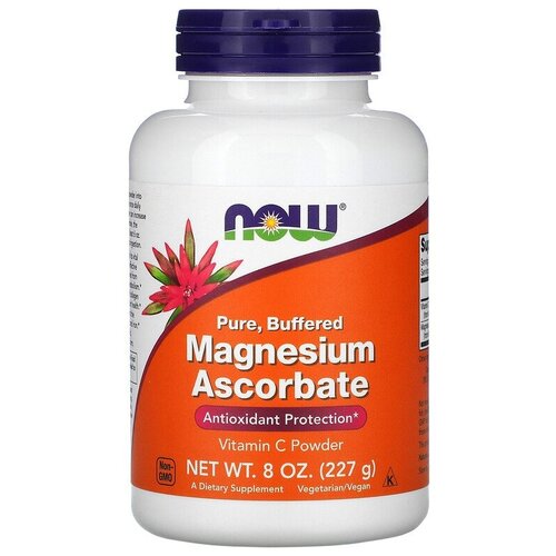 фото Порошок NOW Magnesium Ascorbate, 227 г, купить за 3500 руб онлайн