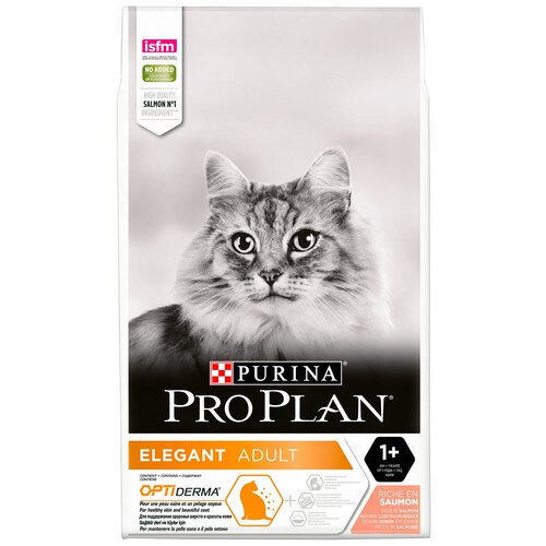 PURINA PRO PLAN CAT ELEGANT для взрослых кошек с чувствительной кожей с лососем 2 уп. (0,4 + 0,4 кг) фото