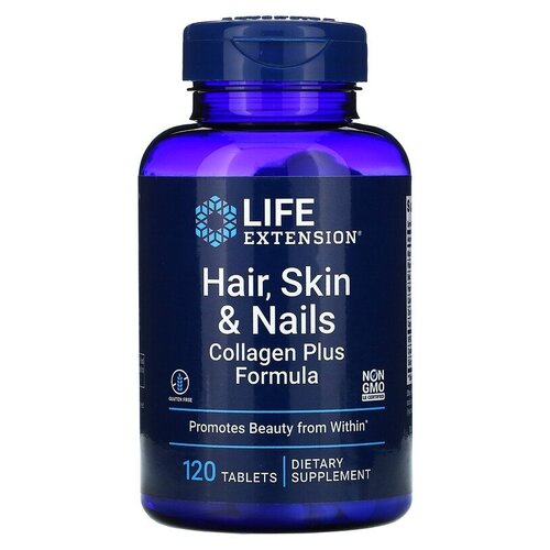 Таблетки Life Extension Hair Skin & Nails Collagen Plus Formula, 120 шт. фото