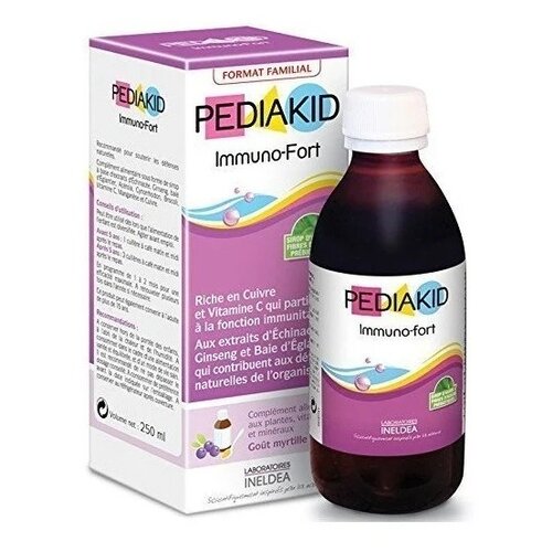 PEDIAKID Immuno-Fort сироп фл., 250 мл, 300 г, черника фото