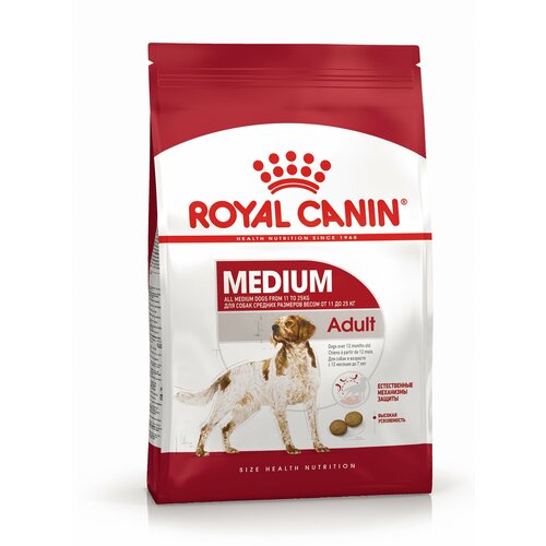 Royal Canin Medium Adult Корм сухой для взрослых собак средних размеров от 12 месяцев, 15 кг фото