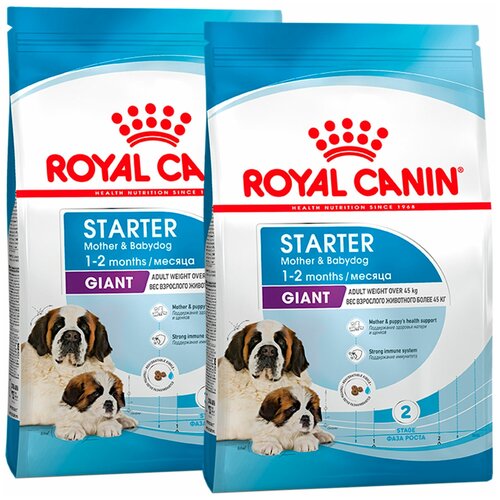 ROYAL CANIN GIANT STARTER для щенков крупных пород до 2 месяцев, беременных и кормящих сук (4 + 4 кг) фото