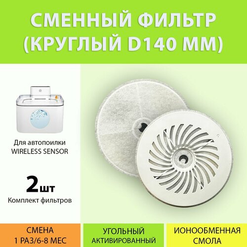 фото Фильтр для поилки Wireless Sensor (2 шт.) D140 мм. круглый, купить за 590 руб онлайн