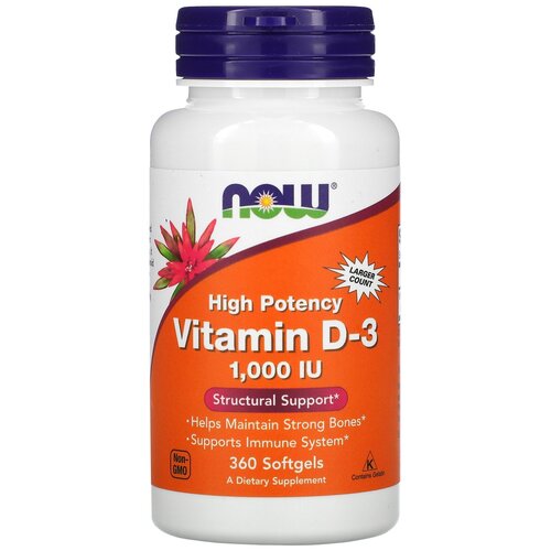 Vitamin D-3 капс., 1000 ME, 90 мл, 180 г, 360 шт., лимон и лайм фото