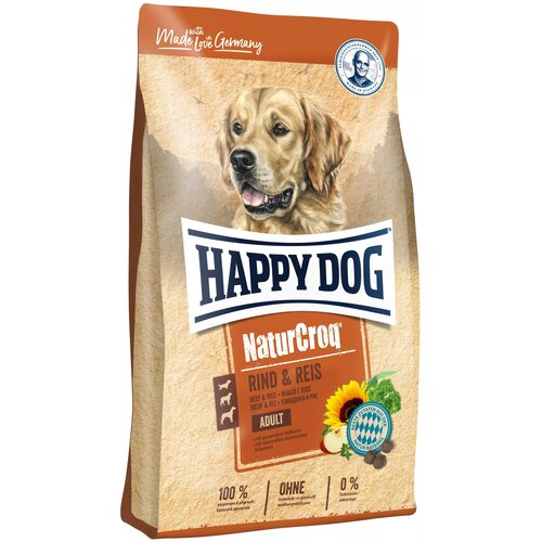 Сухой корм для собак Happy Dog NaturCroq, говядина, с рисом 1 уп. х 1 шт. х 15000 г фото