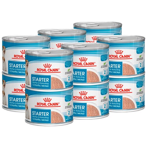 Влажный корм для кормящих собак и щенков Royal Canin Starter Mousse 12 уп. х 1 шт. х 195 г фото