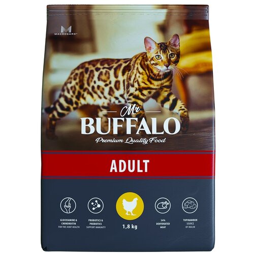 MR.BUFFALO ADULT 1,8 кг сухой корм для кошек курица фото