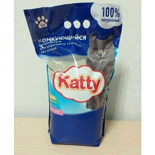 Наполнитель для кошачьего туалета Katty комкующийся 5 кг фото