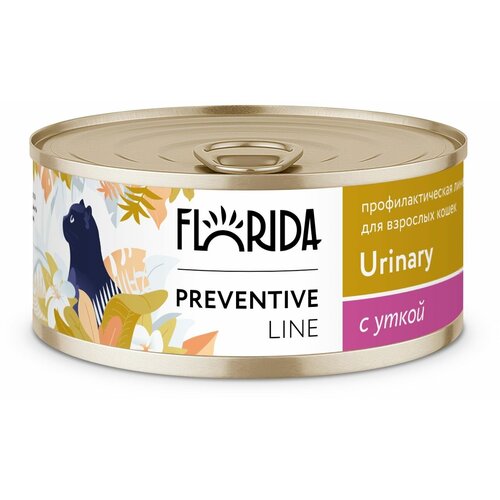 FLORIDA Urinary Консервы для кошек. Профилактика мочекаменной болезни, с уткой 0,1 кг. х 1 шт. фото