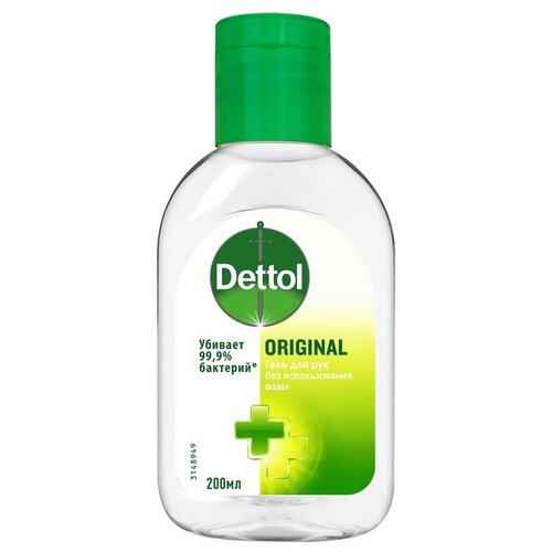 Dettol Гель для рук антибактериальный Original, 200 мл, тип крышки: флип-топ фото