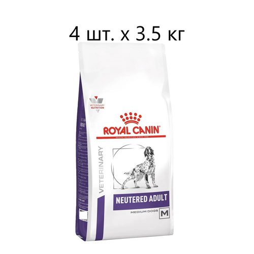 Сухой корм для стерилизованных собак Royal Canin Neutered Adult Medium Dogs, при избыточном весе, 4 шт. х 3.5 кг (для средних пород) фото