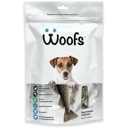 Рыбное лакомство Woofs для собак, сушеное, 