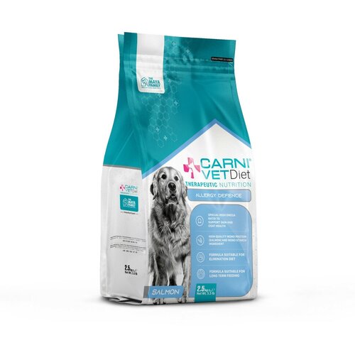 CARNI Vet Diet Dog Allergy Defense диетический сухой корм для собак при аллергии, здоровая кожа и шерсть, с лососем - 2,5 кг фото