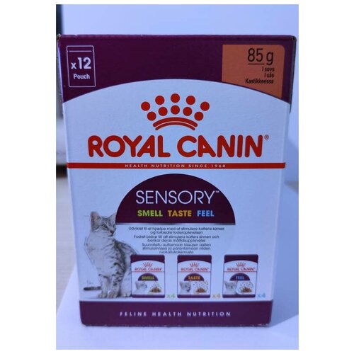 Влажный корм Royal Canin Sensory Smell Taste Feel мультипак 12шт*85гр (3 вкуса) фото