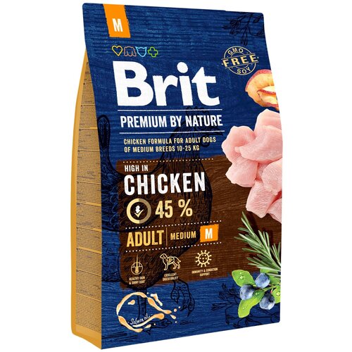 Сухой корм для взрослых собак Brit Premium, курица 1 уп. х 15000 г фото