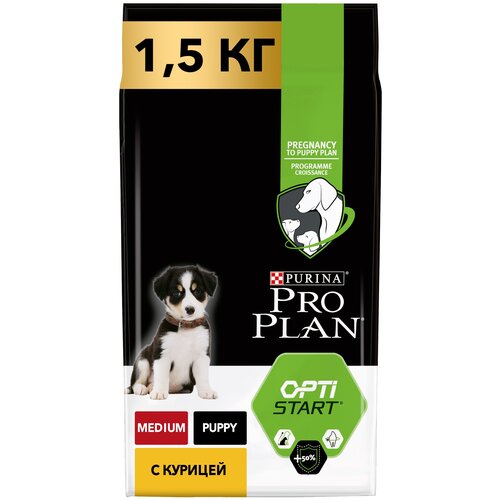 Сухой корм для щенков Pro Plan Optistart, курица 1 уп. х 1 шт. х 1500 г фото