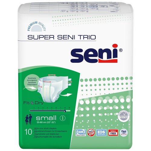 Подгузники для взрослых Super Seni trio small 10 шт. (обхват 55-80 см) фото