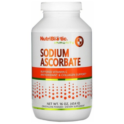 Sodium Ascorbate (аскорбат натрия кристаллический порошок) 454 г (NutriBiotic) фото