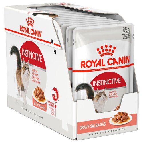 Влажный корм для кошек Royal Canin Instinctive, профилактика избыточного веса, профилактика МКБ 12 шт. х 85 г (кусочки в желе) фото