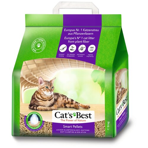 Комкующийся наполнитель Cat's Best Smart Pellets, 10л, 1 шт. фото