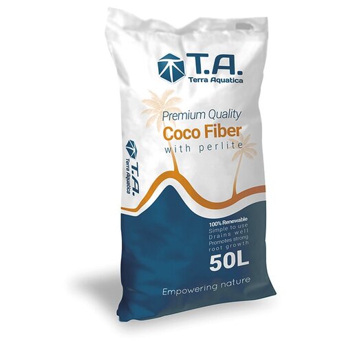 Кокосовый субстрат Terra Aquatica Coco Fiber with perlite 50 л фото