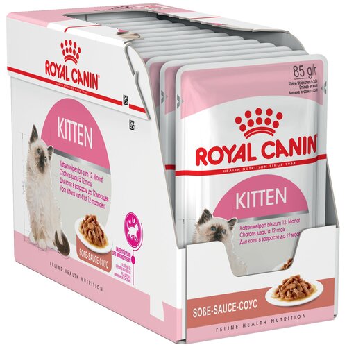 Влажный корм для котят Royal Canin Instinctive, мясное ассорти 12 шт. х 85 г (кусочки в соусе) фото