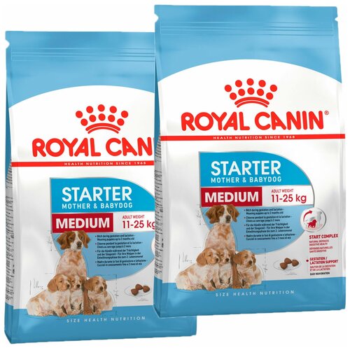 ROYAL CANIN MEDIUM STARTER для щенков средних пород до 2 месяцев, беременных и кормящих сук (4 + 4 кг) фото