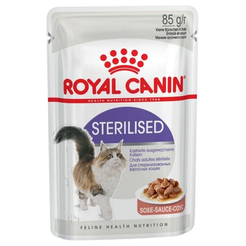 Royal Canin Sterilised Пауч 85г Влажный корм в соусе для стерилизованных кошек фото