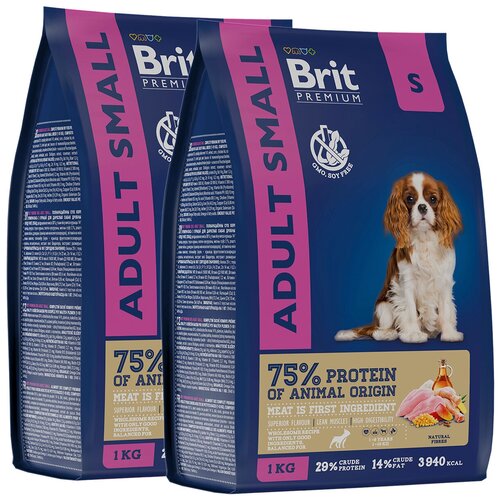 BRIT PREMIUM DOG ADULT SMALL для взрослых собак маленьких пород с курицей (1 + 1 кг) фото