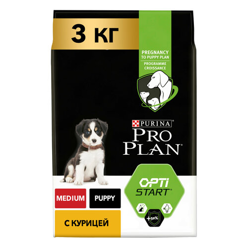 Сухой корм PRO PLAN® для щенков средних пород, с высоким содержанием курицы 3 кг фото