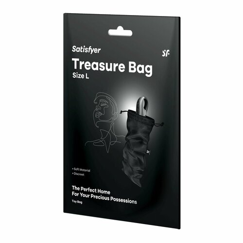 Черный мешочек для хранения игрушек Treasure Bag L фото