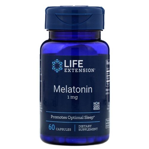 Капсулы Life Extension Melatonin, 200 г, 1 мг, 60 шт. фото