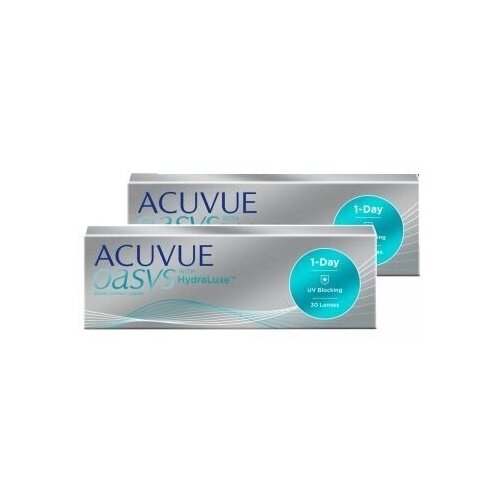 Контактные линзы ACUVUE OASYS 1-Day with HydraLuxe, 30 шт., R 8,5, D -4,75, 2 уп. фото