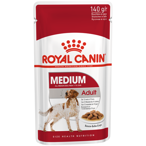 Влажный корм для собак Royal Canin для здоровья кожи и шерсти, при чувствительном пищеварении 1 уп. х 1 шт. х 140 г (для средних пород) фото