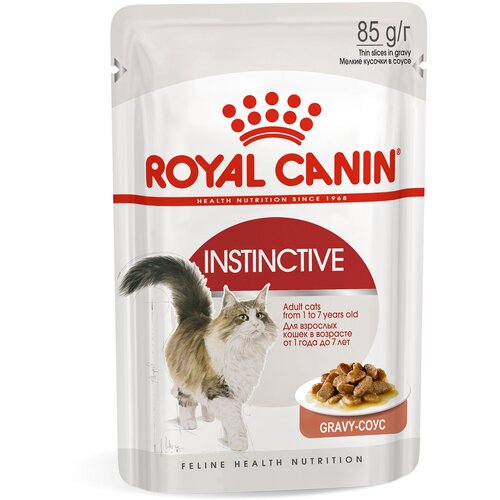 Влажный корм для кошек Royal Canin Instinctive, профилактика избыточного веса, профилактика МКБ 24 шт. х 85 г (кусочки в соусе) фото