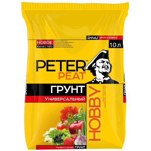 Грунт PETER PEAT линия Hobby универсальный темно-коричневый, 10 л, 3.5 кг фото