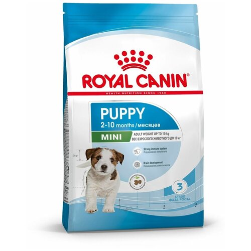 Корм сухой ROYAL CANIN MINI PUPPY 800 г корм для щенков мелких пород с 2 до 10 месяцев 800 г х 2 шт фото