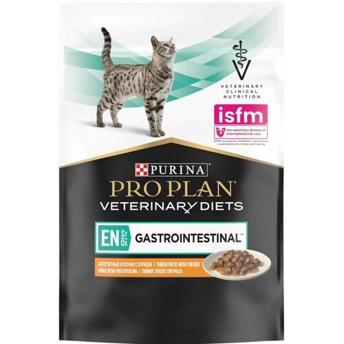 Влажный корм для кошек диетический PRO PLAN® VETERINARY DIETS EN ST/OX Gastrointestinal при расстройствах пищеварения, с курицей 85 г фото