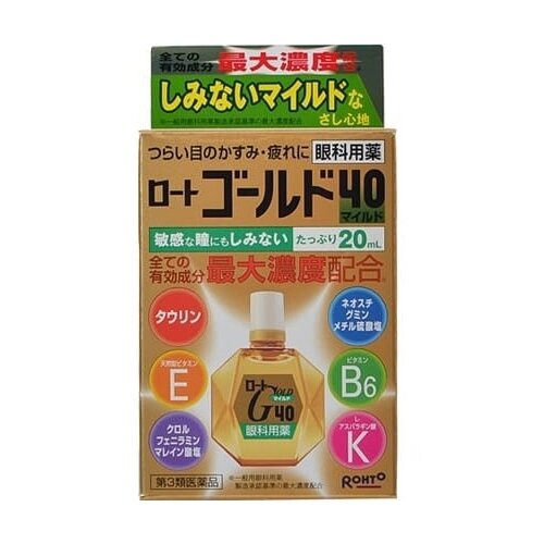 Капли Rohto Gold 40 Mild, 41 г, 20 мл фото